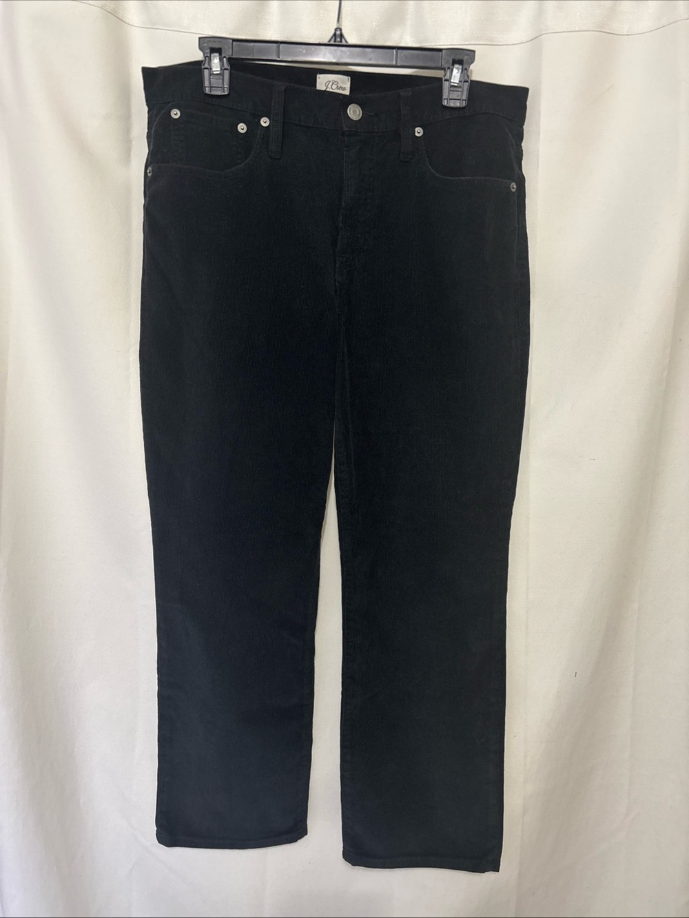 J. Crew Black Corduroy Pants. Vintage Slim Straight. Size 31P. NWT.